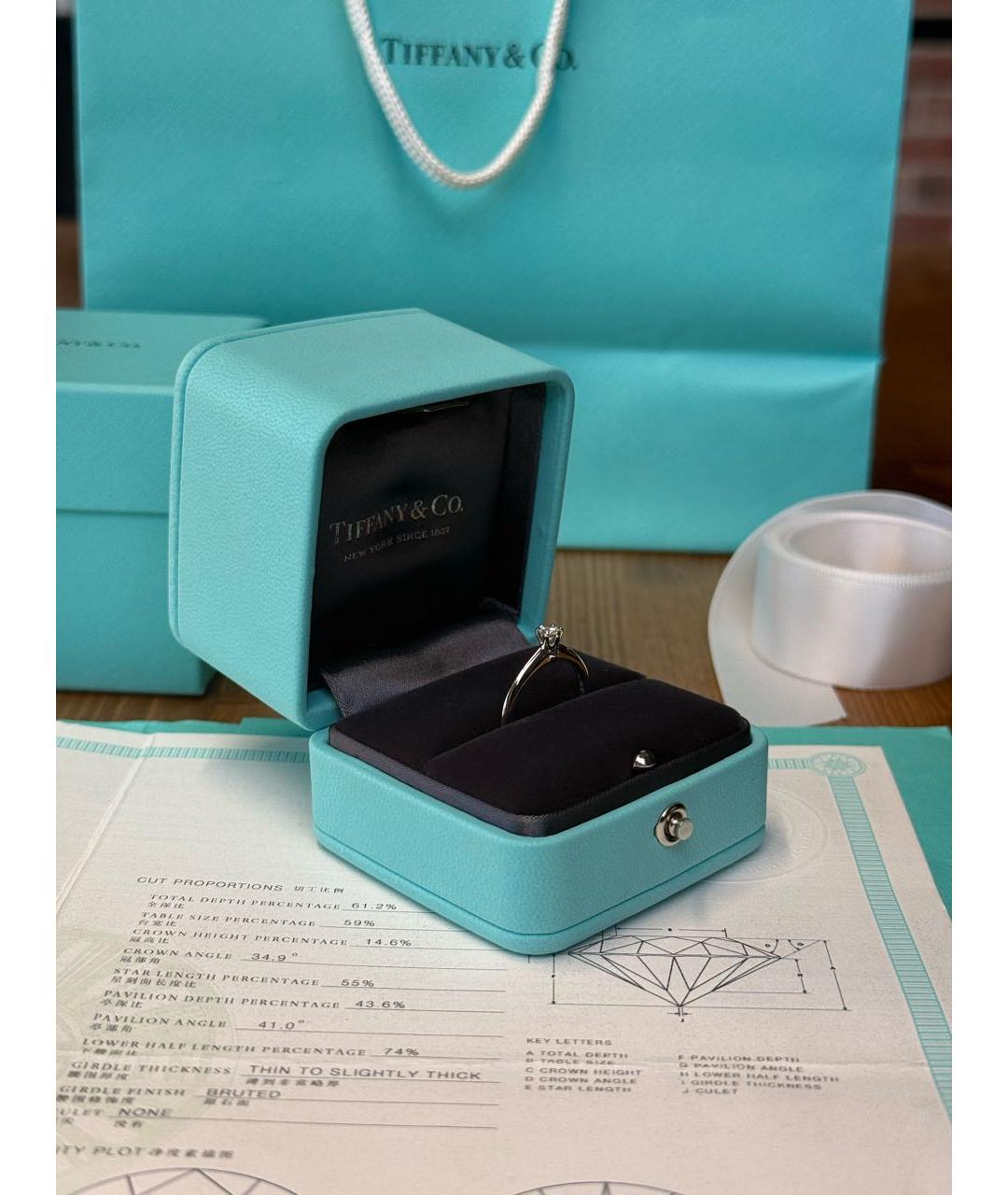 TIFFANY&CO Белое платиновое кольцо, фото 3