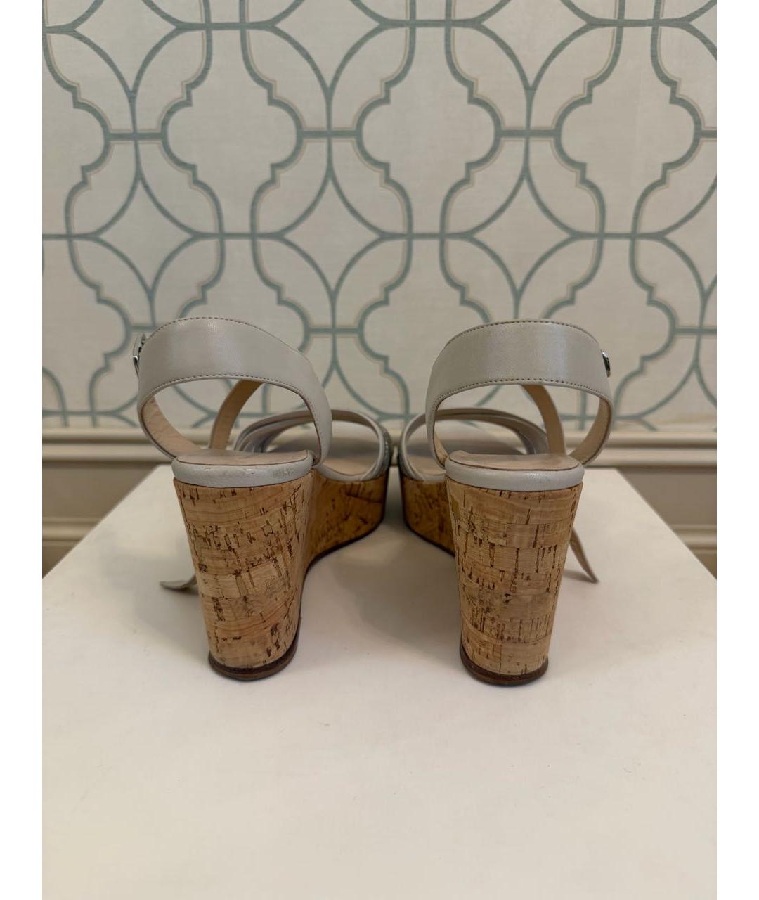 FABIANA FILIPPI Бежевые кожаные босоножки, фото 4