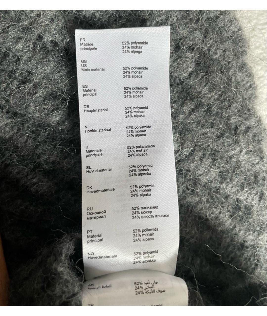 MAJE Серый шерстяной джемпер / свитер, фото 6