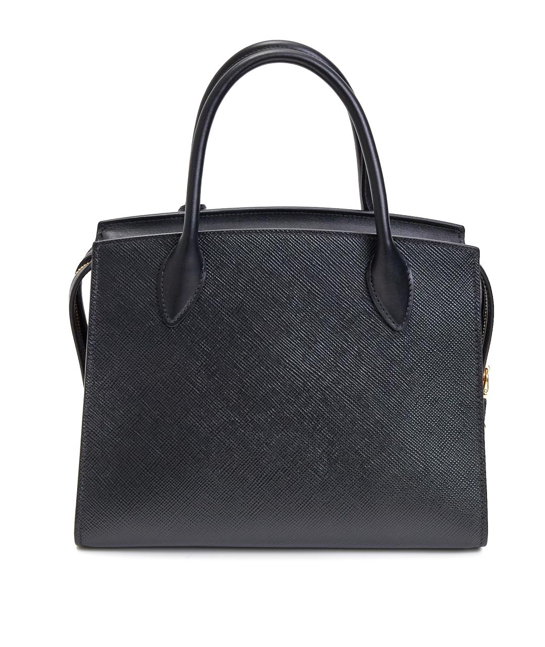 PRADA Черная кожаная сумка с короткими ручками, фото 3