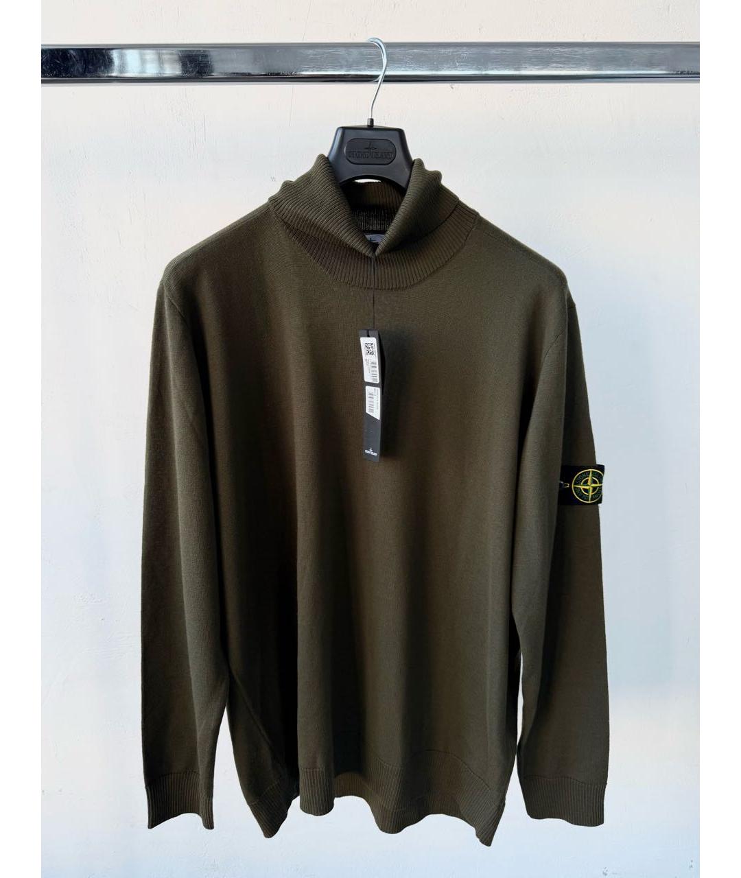 STONE ISLAND Хаки водолазка, фото 2