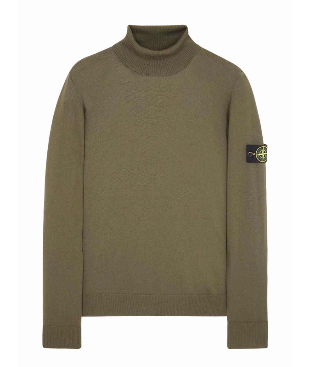 STONE ISLAND Хаки водолазка, фото 9