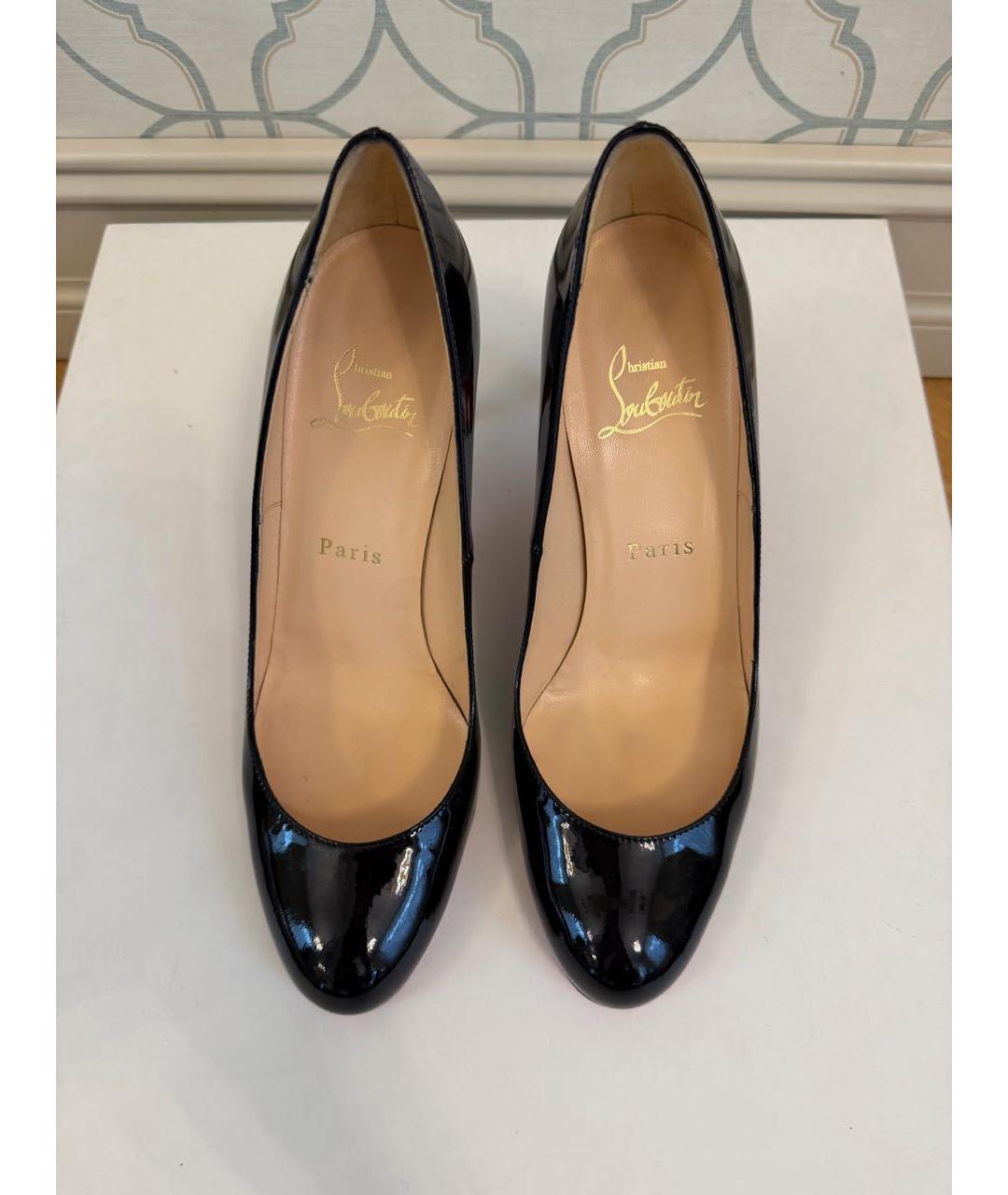 CHRISTIAN LOUBOUTIN Черные туфли из лакированной кожи, фото 3