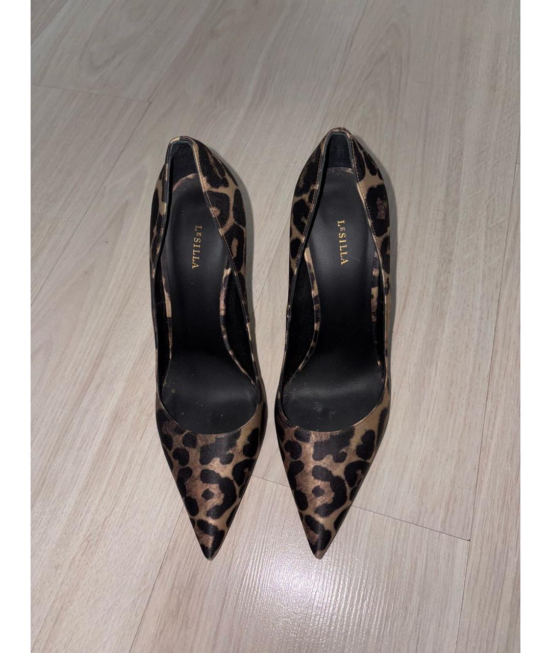 LE SILLA Коричневые текстильные туфли, фото 2