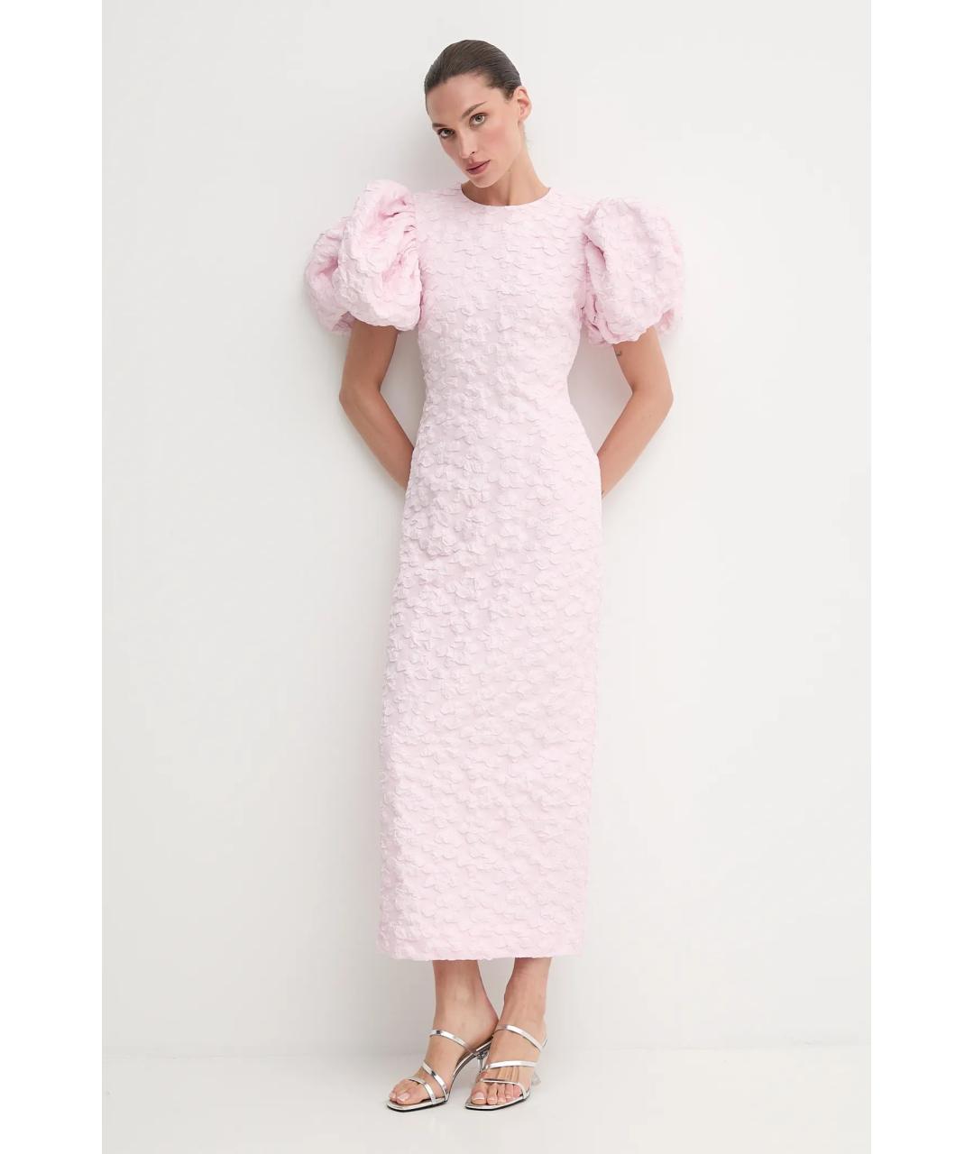 ROTATE Розовое полиэстеровое коктейльное платье, фото 8