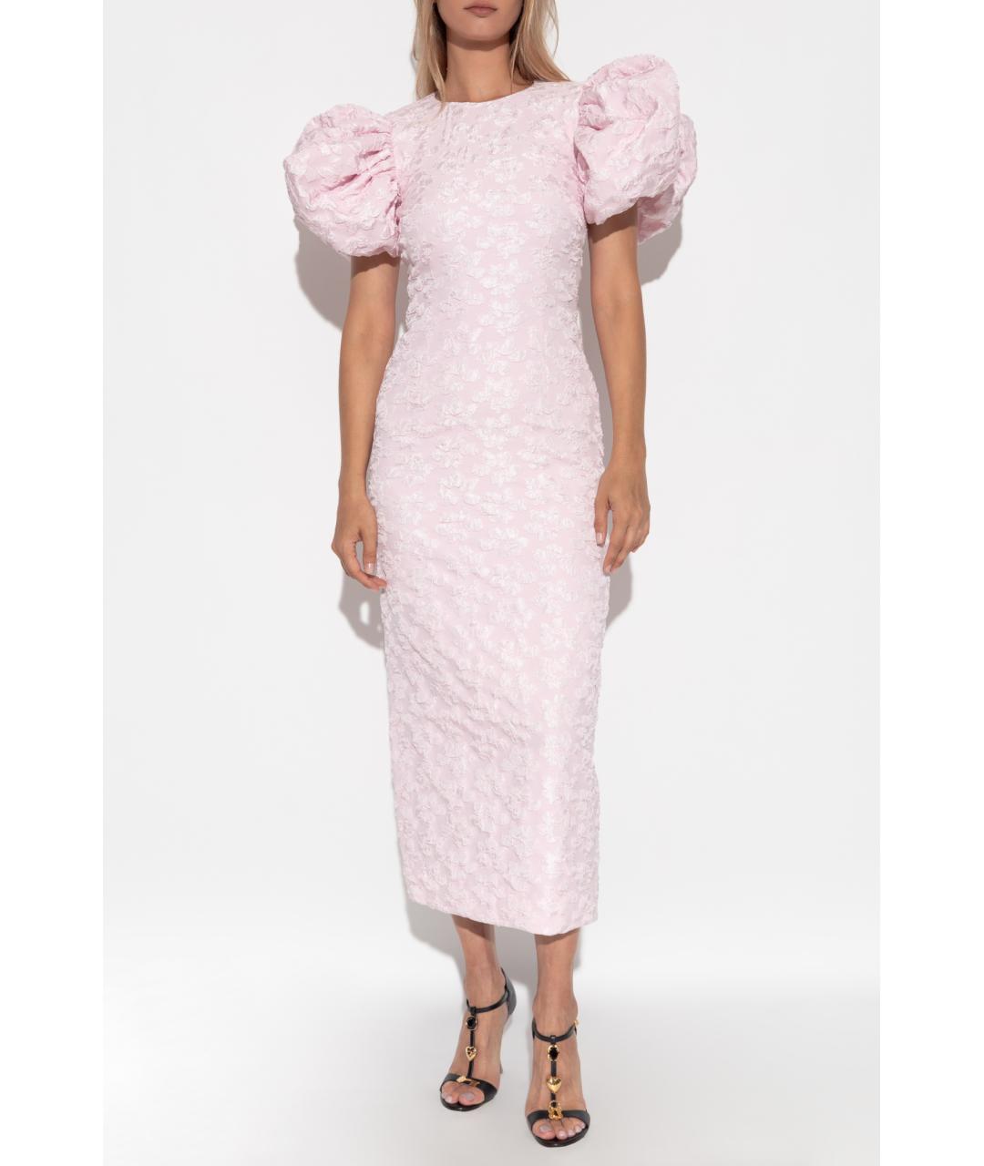 ROTATE Розовое полиэстеровое коктейльное платье, фото 3
