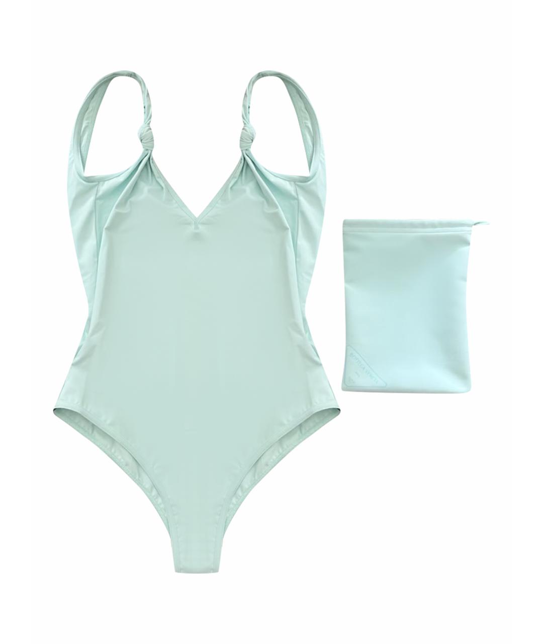 BOTTEGA VENETA Голубой полиамидовый купальник, фото 1