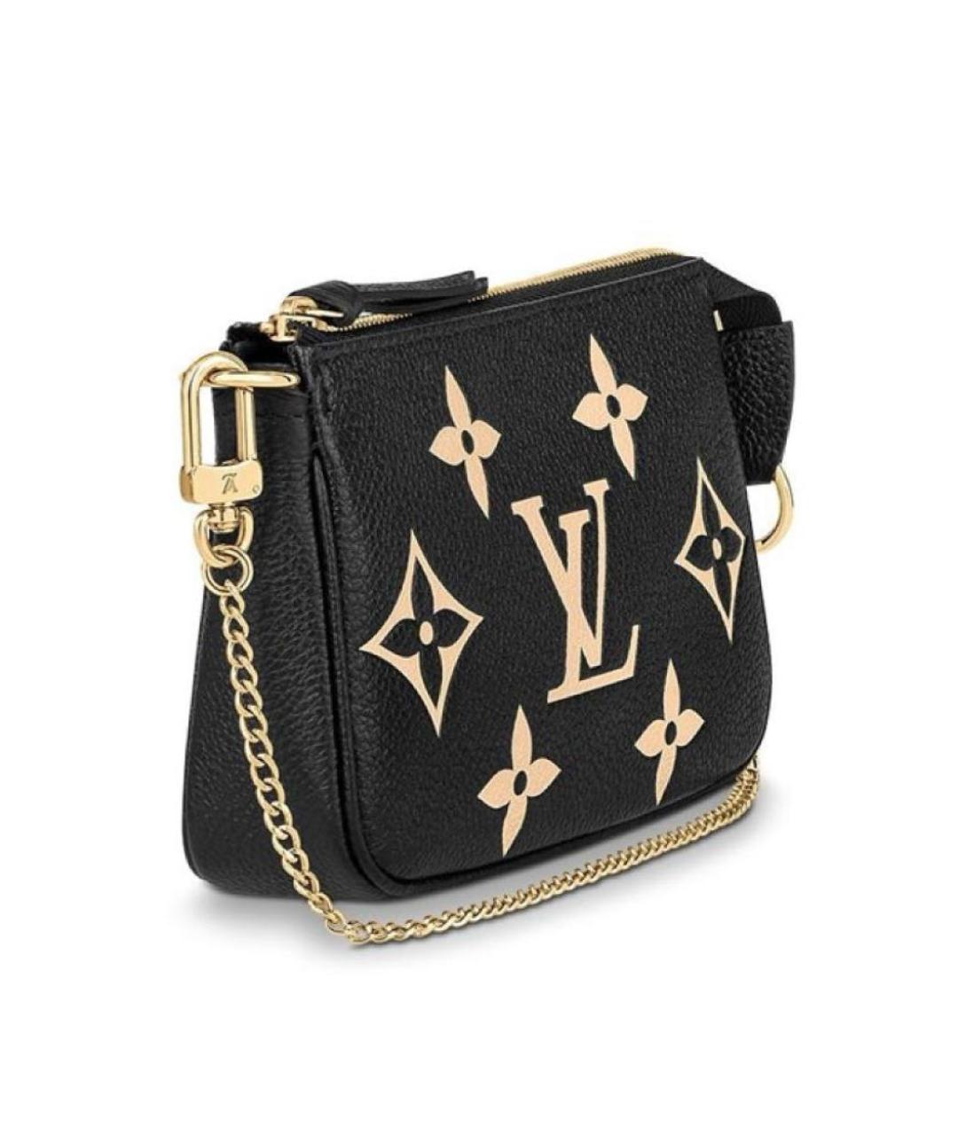 LOUIS VUITTON Черная кожаная сумка с короткими ручками, фото 3