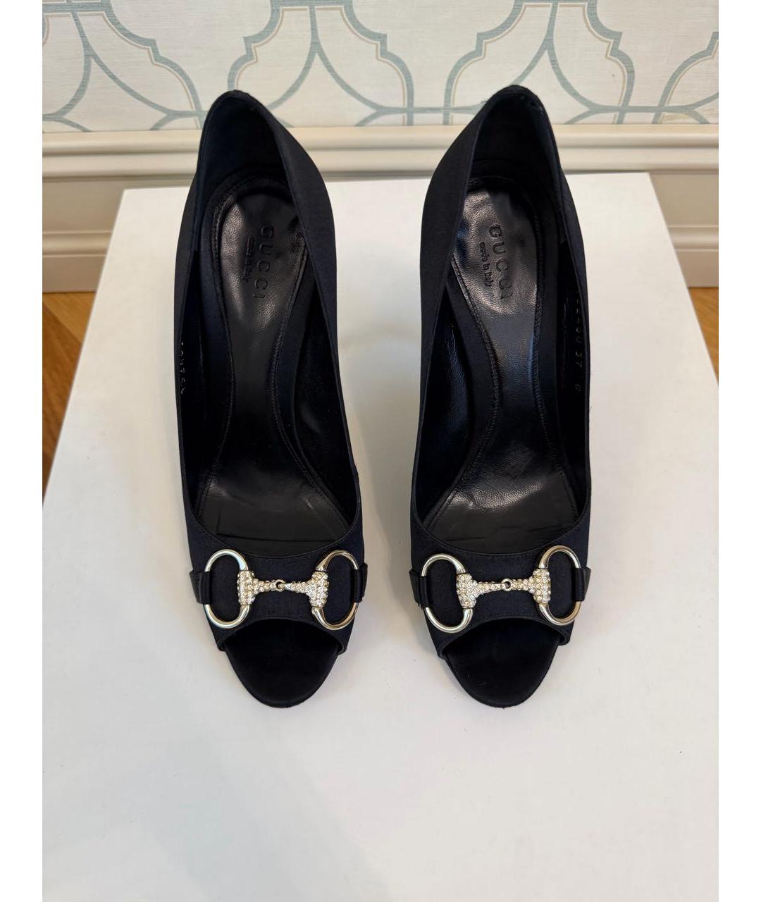 GUCCI Черные текстильные туфли, фото 3