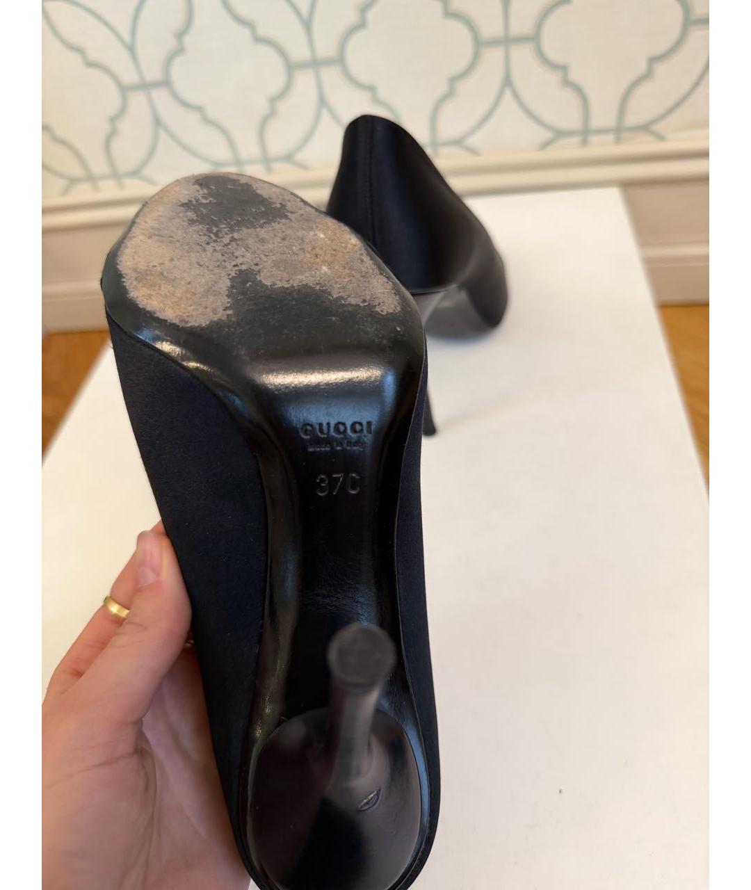 GUCCI Черные текстильные туфли, фото 6