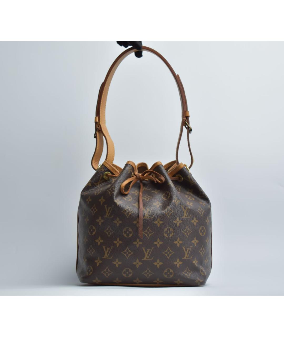 LOUIS VUITTON Коричневая кожаная сумка через плечо, фото 9