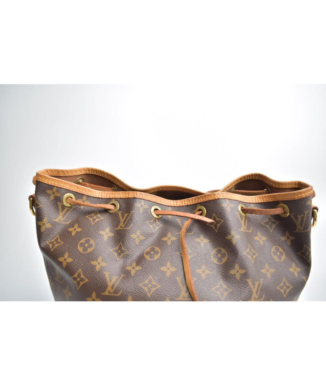 LOUIS VUITTON Коричневая кожаная сумка через плечо, фото 8