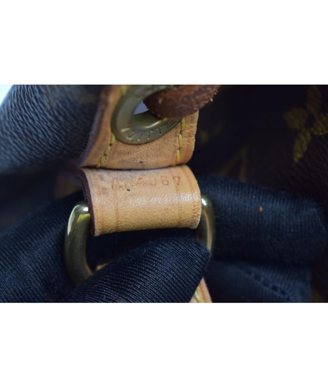 LOUIS VUITTON Коричневая кожаная сумка через плечо, фото 7