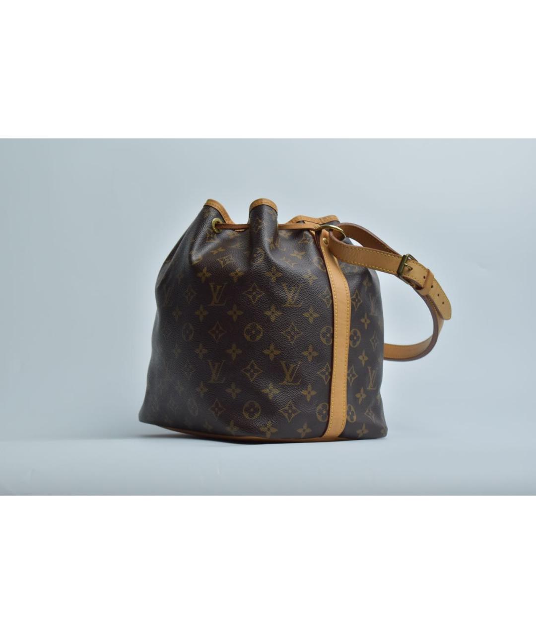 LOUIS VUITTON Коричневая кожаная сумка через плечо, фото 6