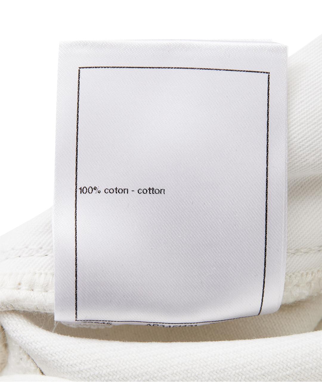 CHANEL Белые хлопковые прямые джинсы, фото 7