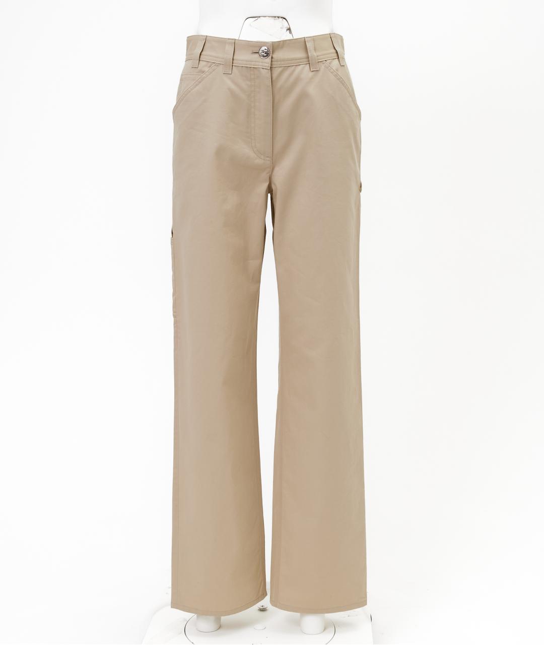 CHANEL Бежевые хлопковые прямые джинсы, фото 8