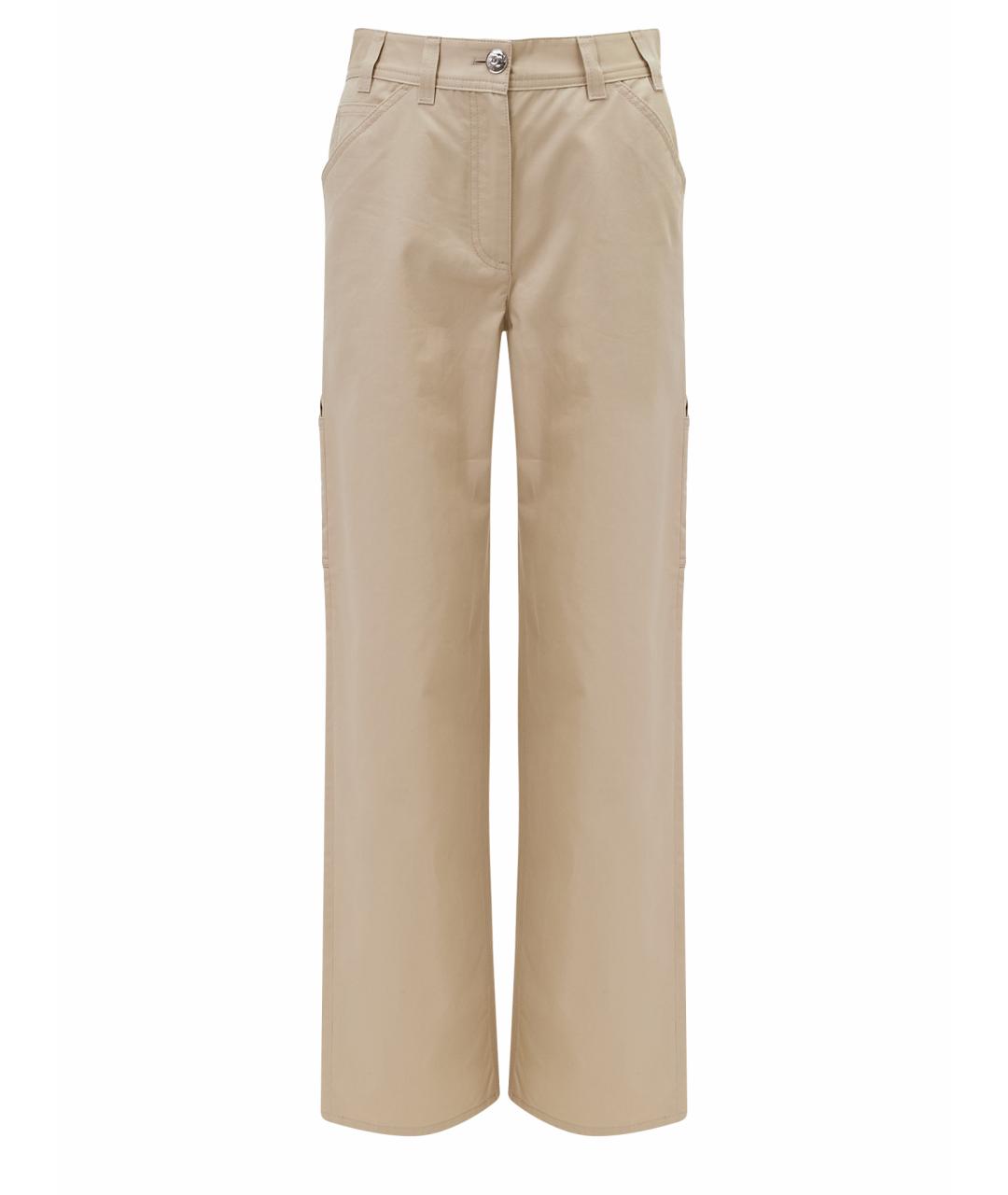 CHANEL Бежевые хлопковые прямые джинсы, фото 1