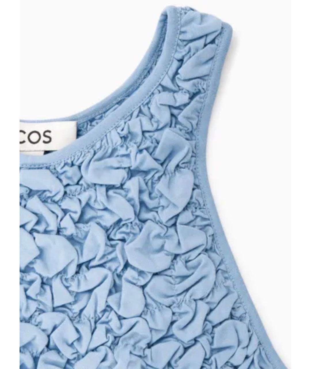 COS Голубое хлопковое повседневное платье, фото 5