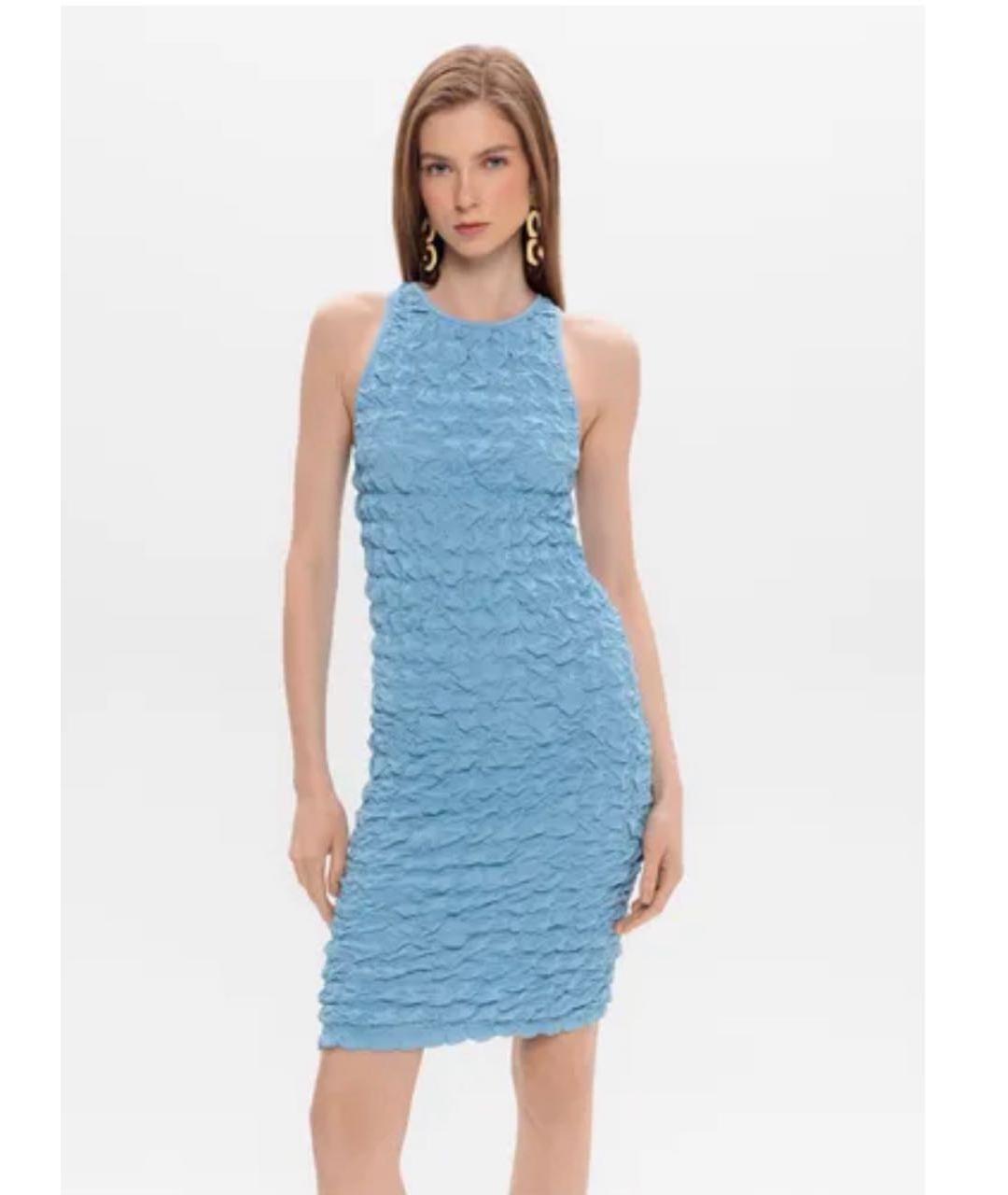 COS Голубое хлопковое повседневное платье, фото 2