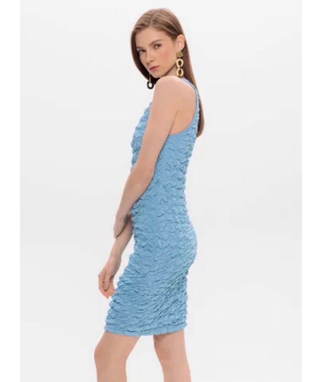 COS Голубое хлопковое повседневное платье, фото 4