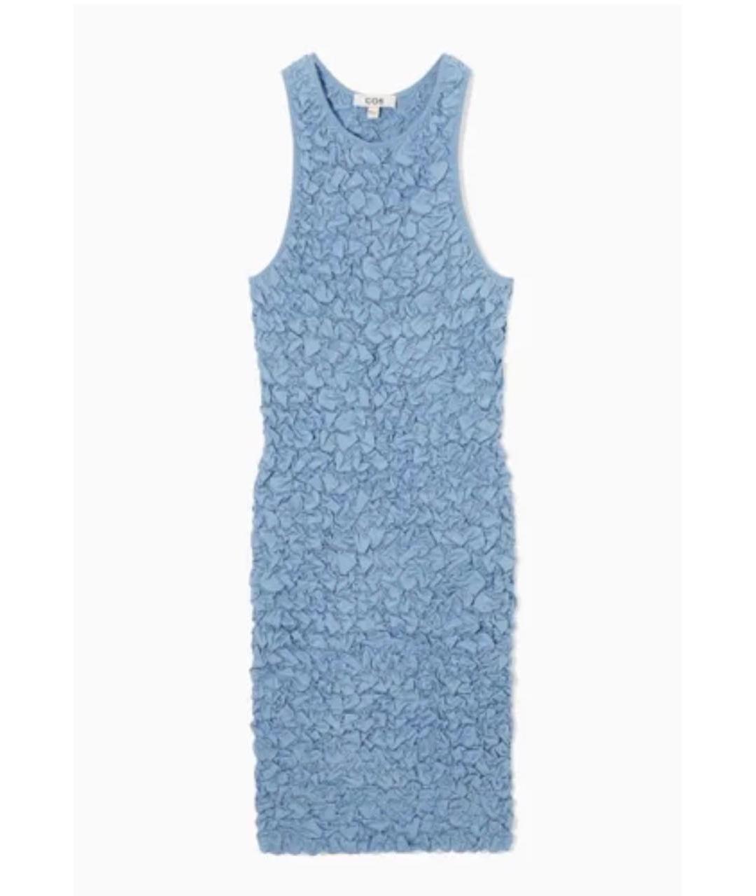 COS Голубое хлопковое повседневное платье, фото 6