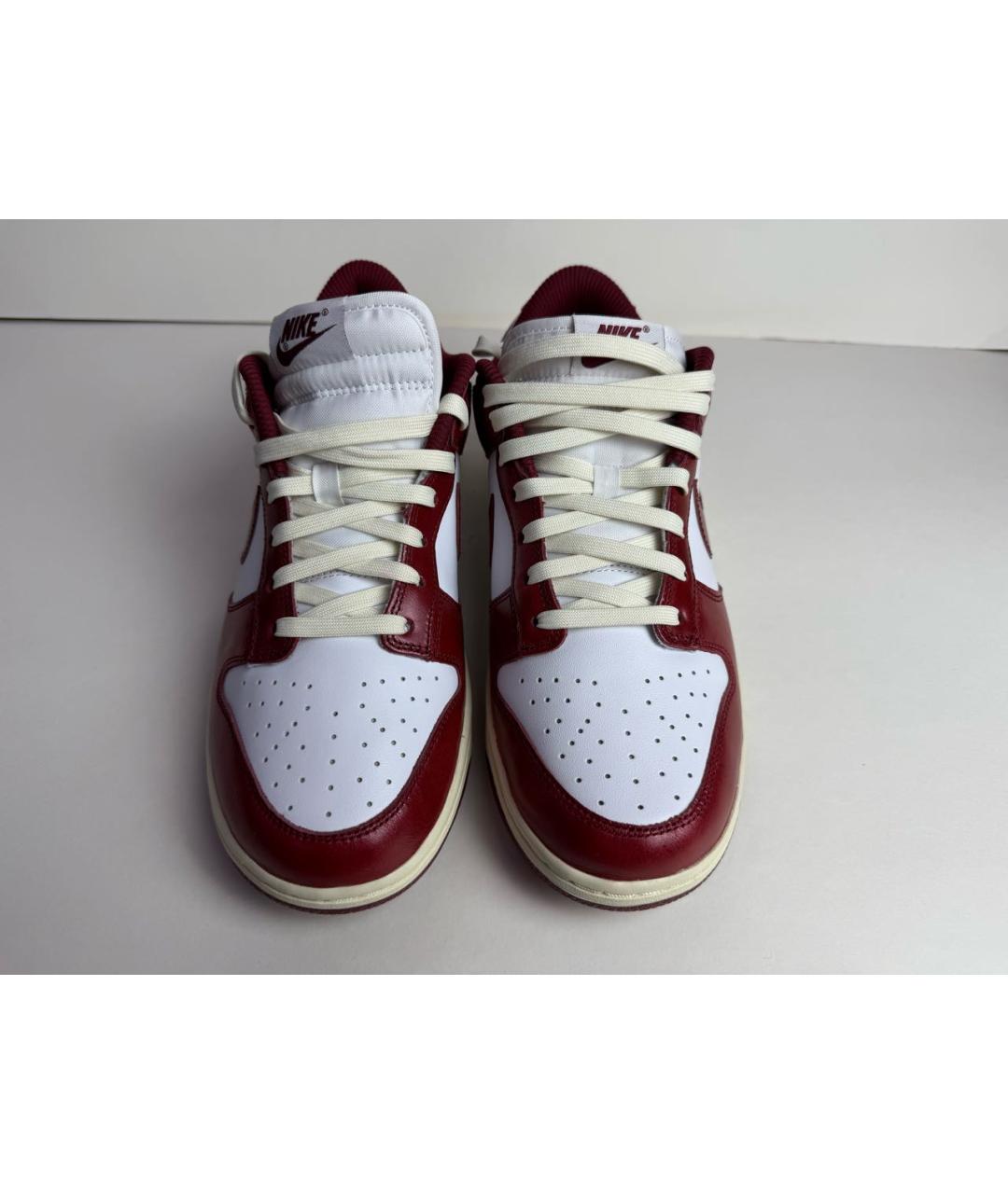 NIKE Бордовые кожаные низкие кроссовки / кеды, фото 2