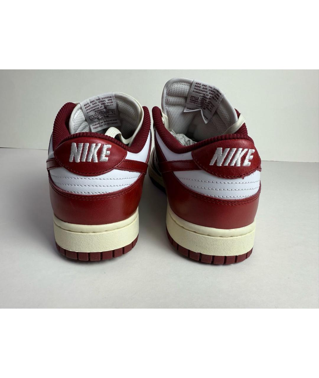 NIKE Бордовые кожаные низкие кроссовки / кеды, фото 4