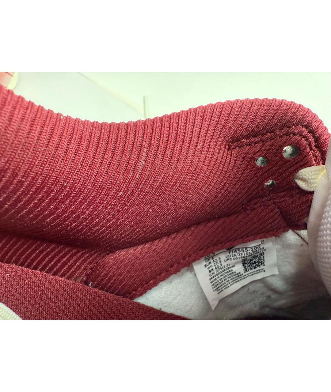 NIKE Бордовые кожаные низкие кроссовки / кеды, фото 5