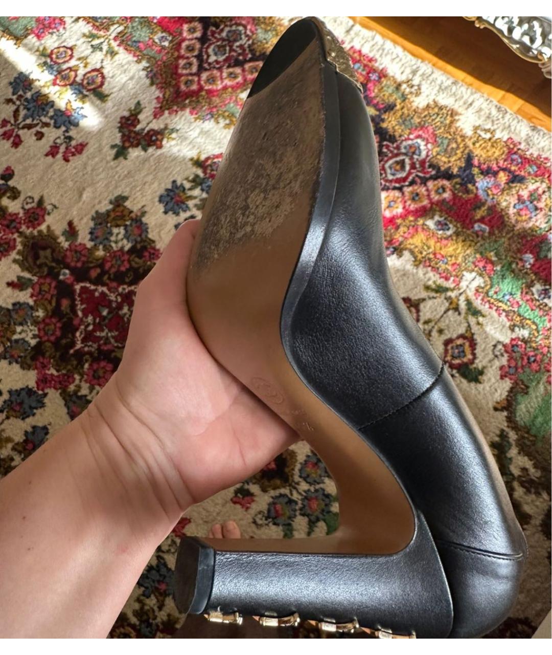CHANEL Черные кожаные туфли, фото 5