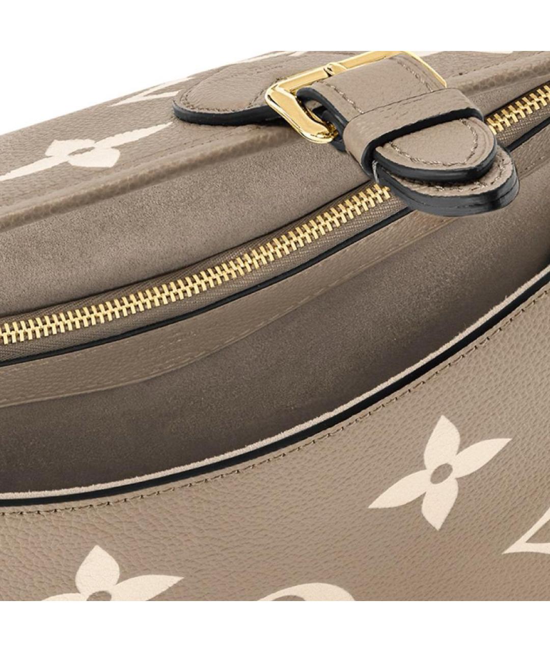 LOUIS VUITTON Бежевая кожаная сумка через плечо, фото 6