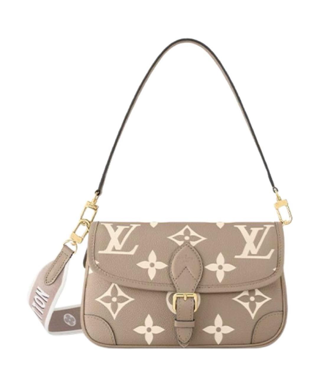 LOUIS VUITTON Бежевая кожаная сумка через плечо, фото 1