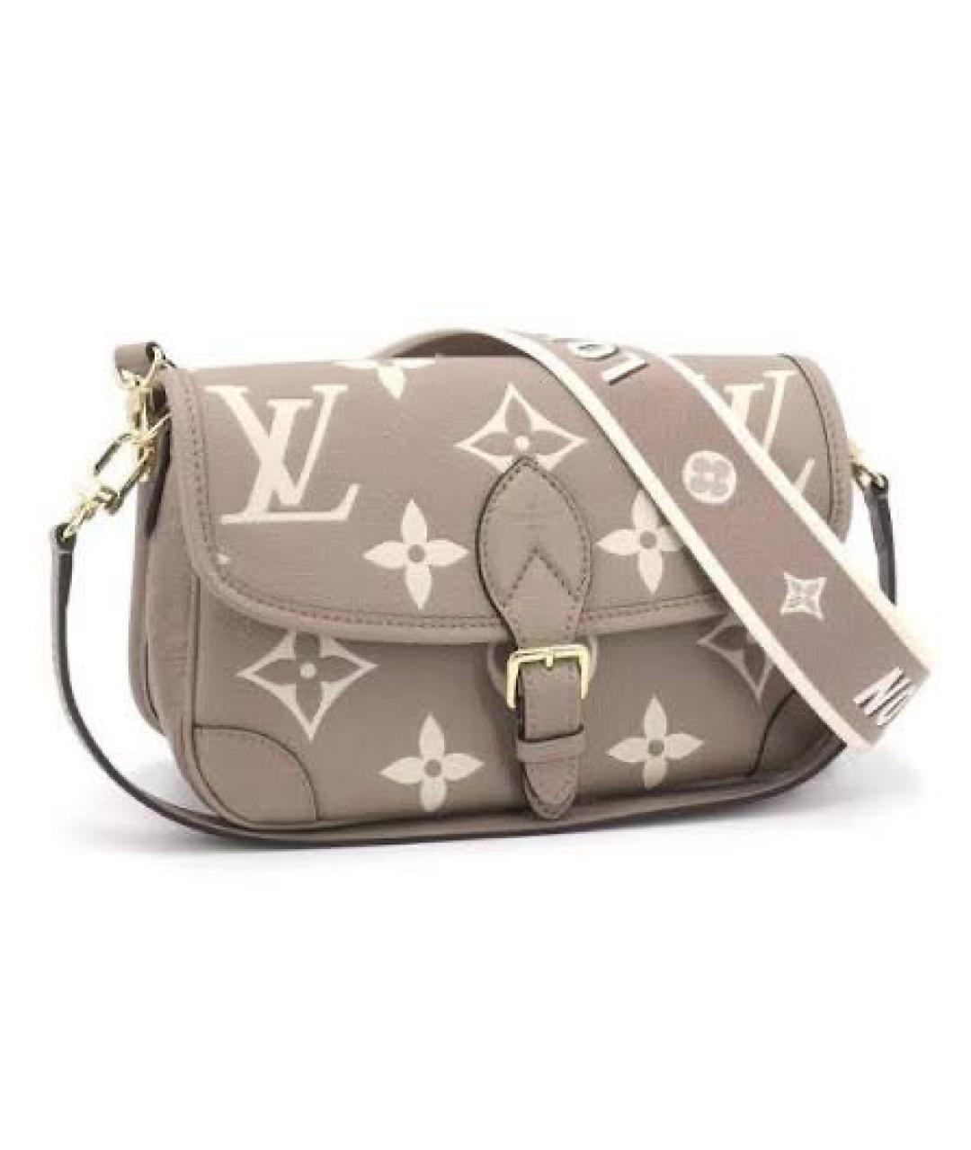 LOUIS VUITTON Бежевая кожаная сумка через плечо, фото 1