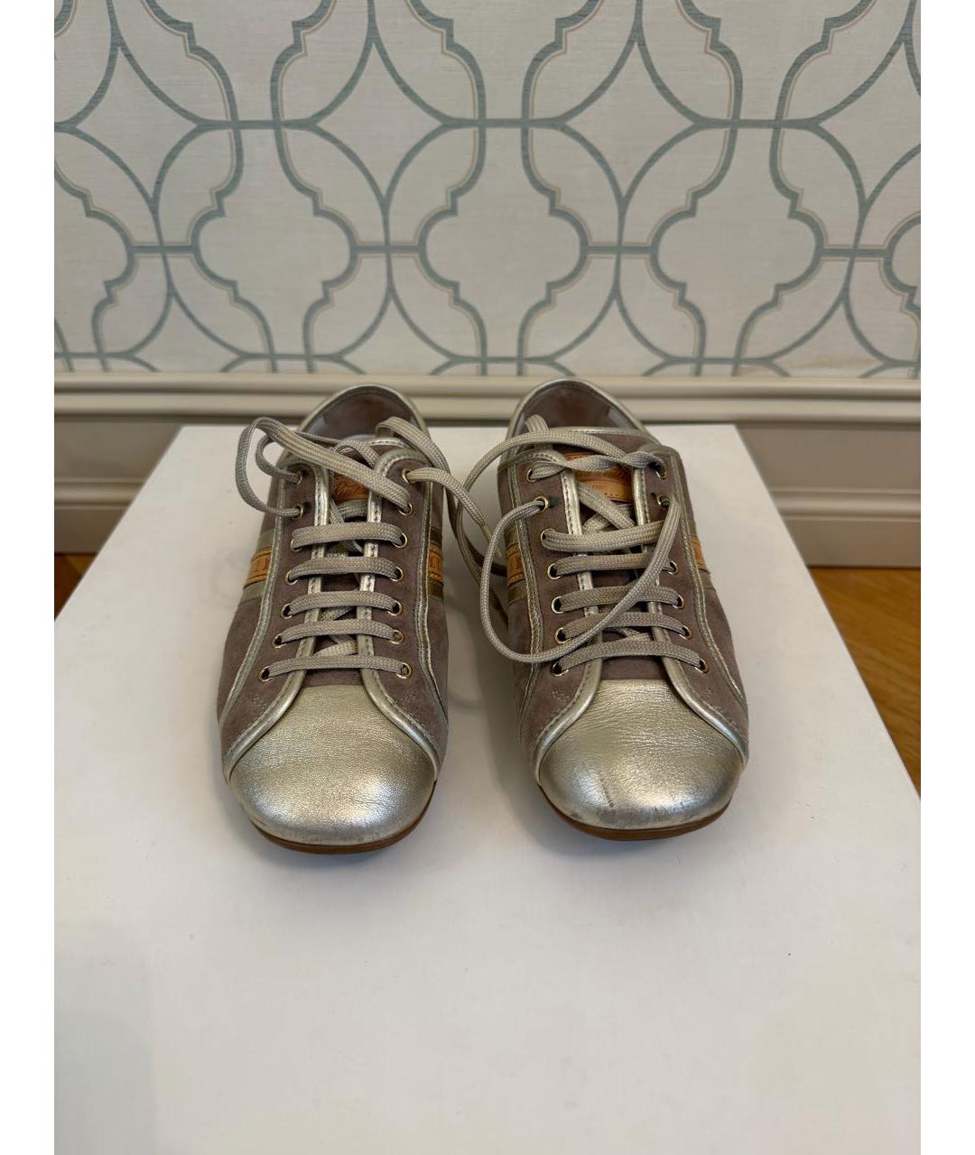 LOUIS VUITTON Бежевые замшевые кеды, фото 2