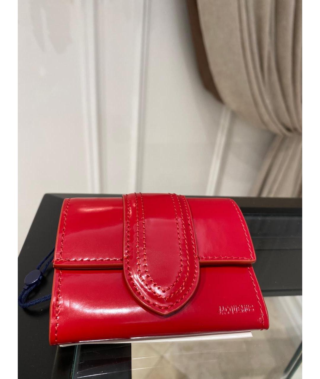 JACQUEMUS Красный кошелек из лакированной кожи, фото 2