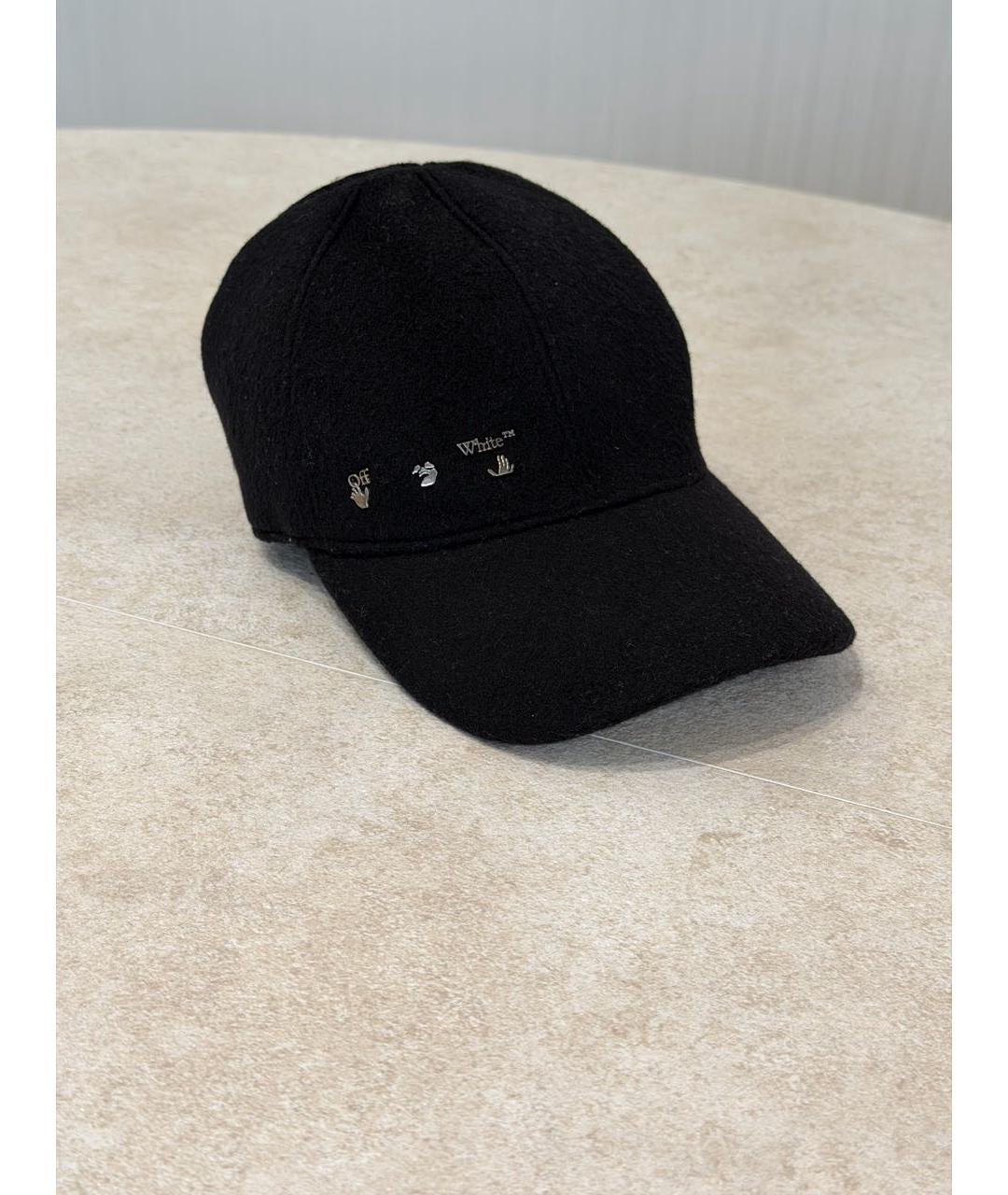OFF-WHITE Черная шерстяная кепка, фото 5
