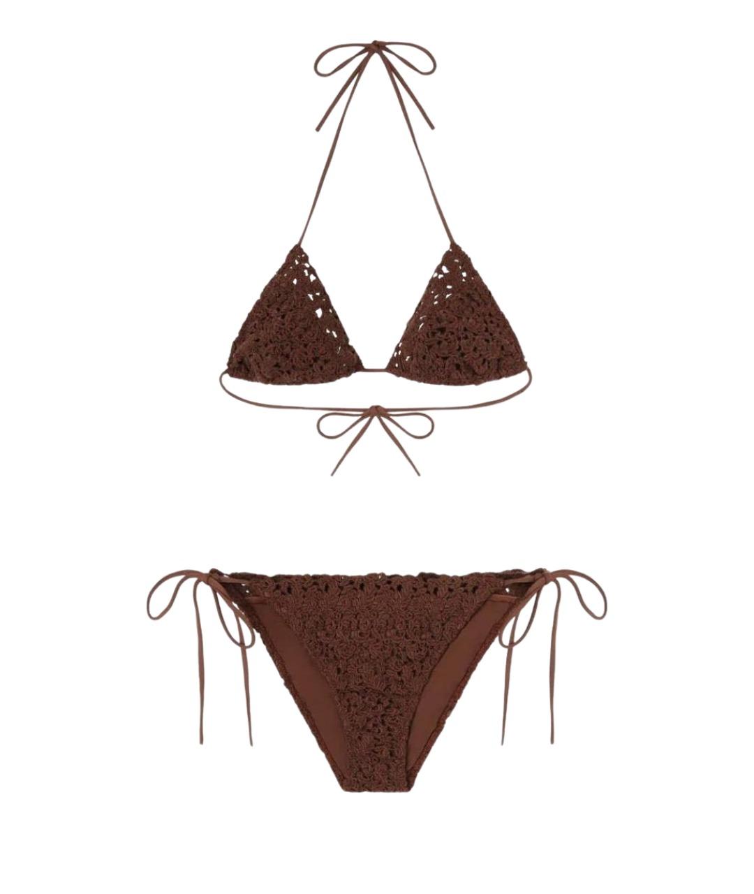 ERMANNO SCERVINO Коричневый хлопковый купальник, фото 1