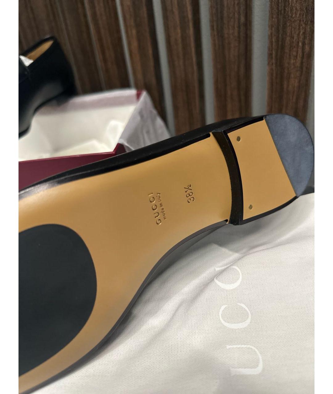 GUCCI Черные кожаные лоферы, фото 4