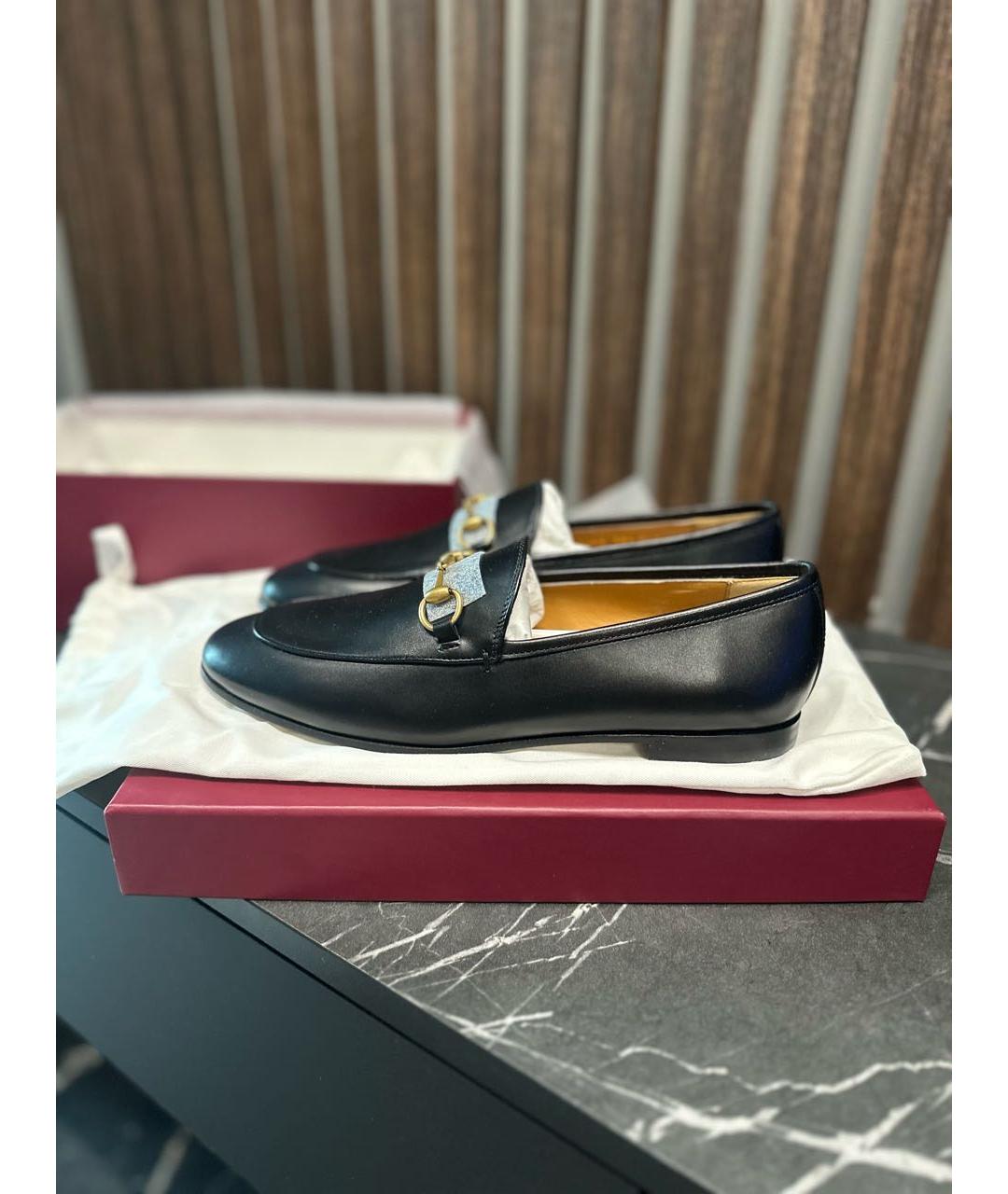 GUCCI Черные кожаные лоферы, фото 3