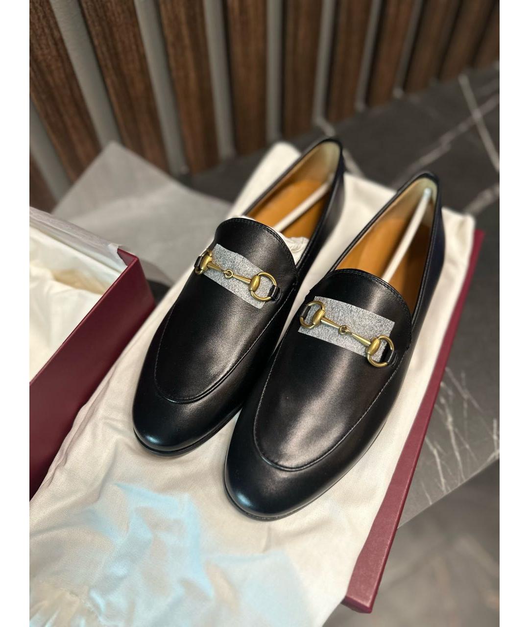 GUCCI Черные кожаные лоферы, фото 2