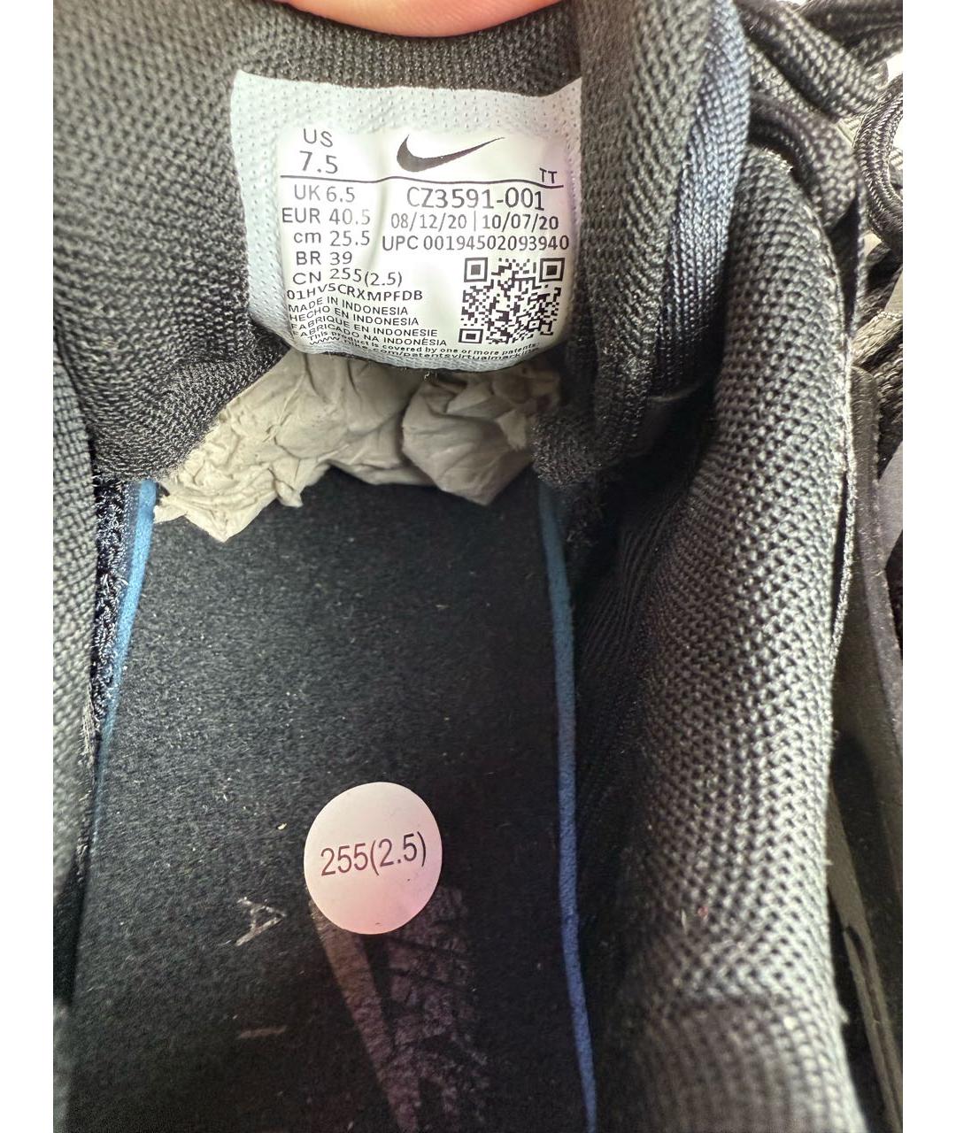 NIKE Черные текстильные низкие кроссовки / кеды, фото 6