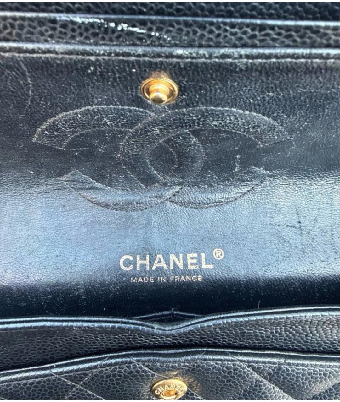 CHANEL Черная кожаная сумка через плечо, фото 4