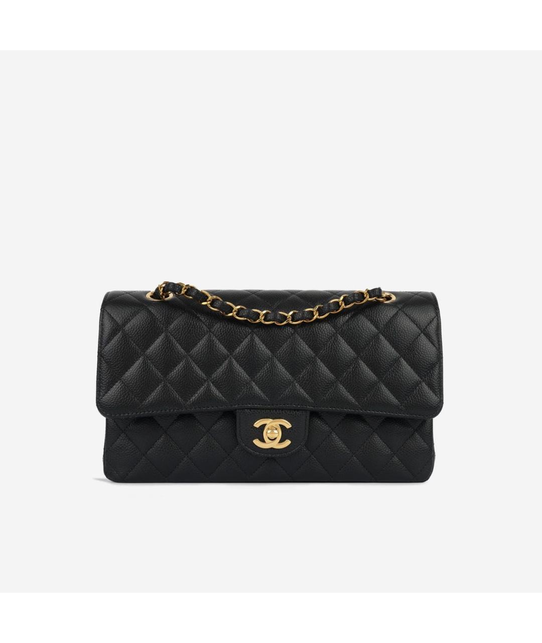 CHANEL Черная кожаная сумка через плечо, фото 5