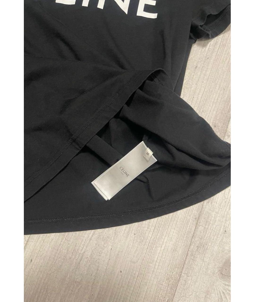 CELINE Черная футболка, фото 5
