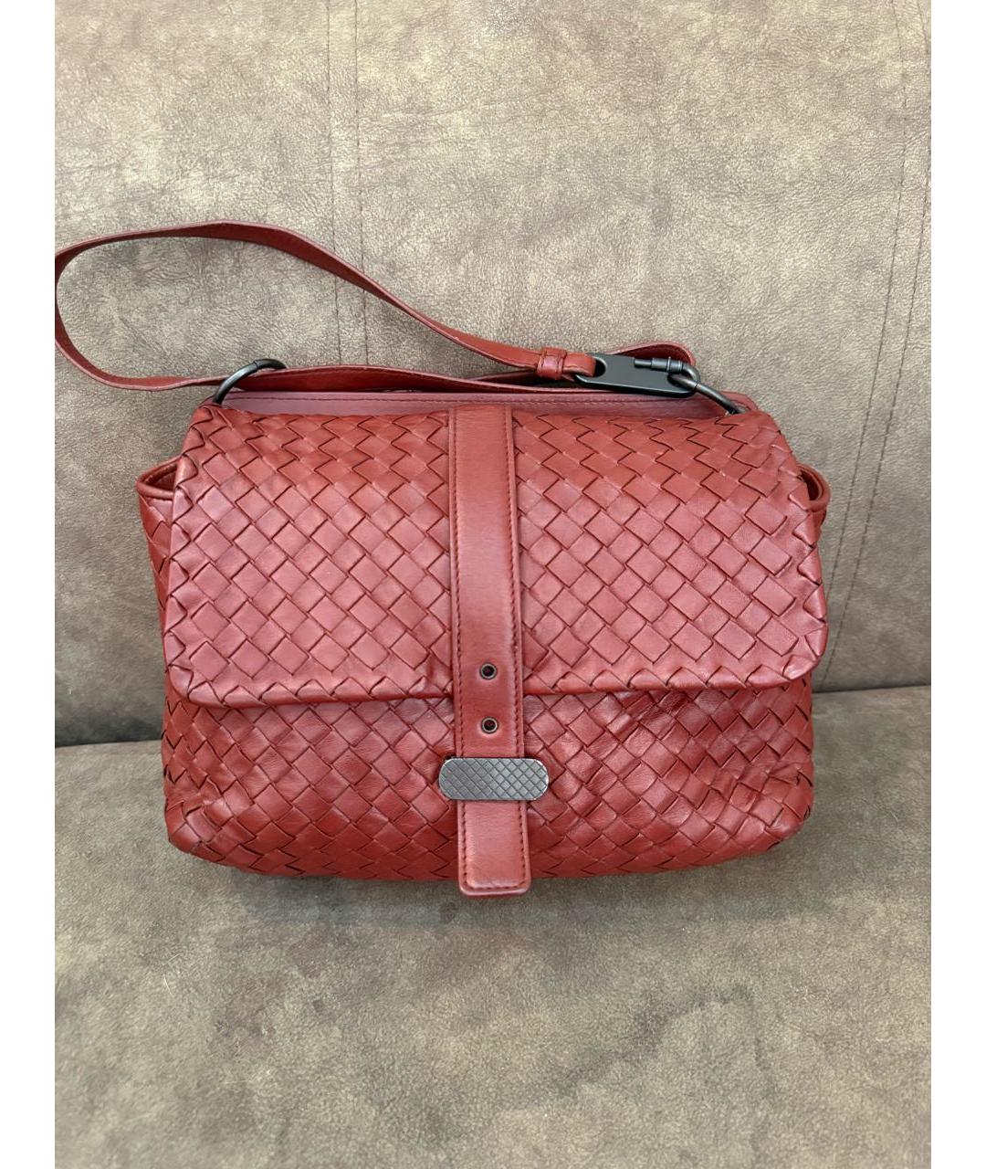 BOTTEGA VENETA Оранжевая кожаная сумка через плечо, фото 5