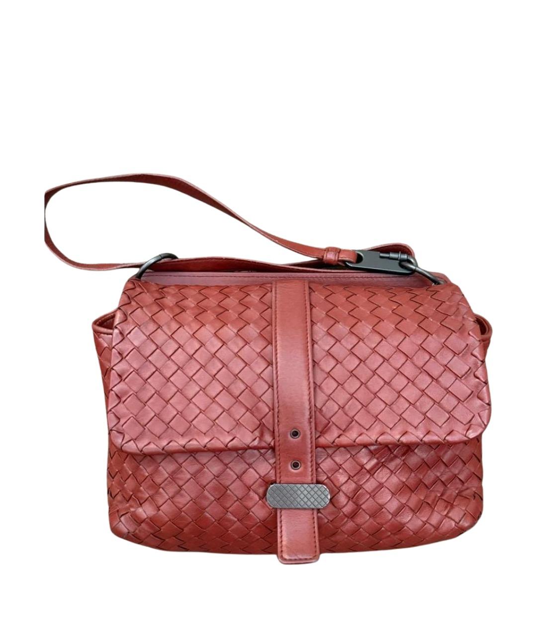 BOTTEGA VENETA Оранжевая кожаная сумка через плечо, фото 1