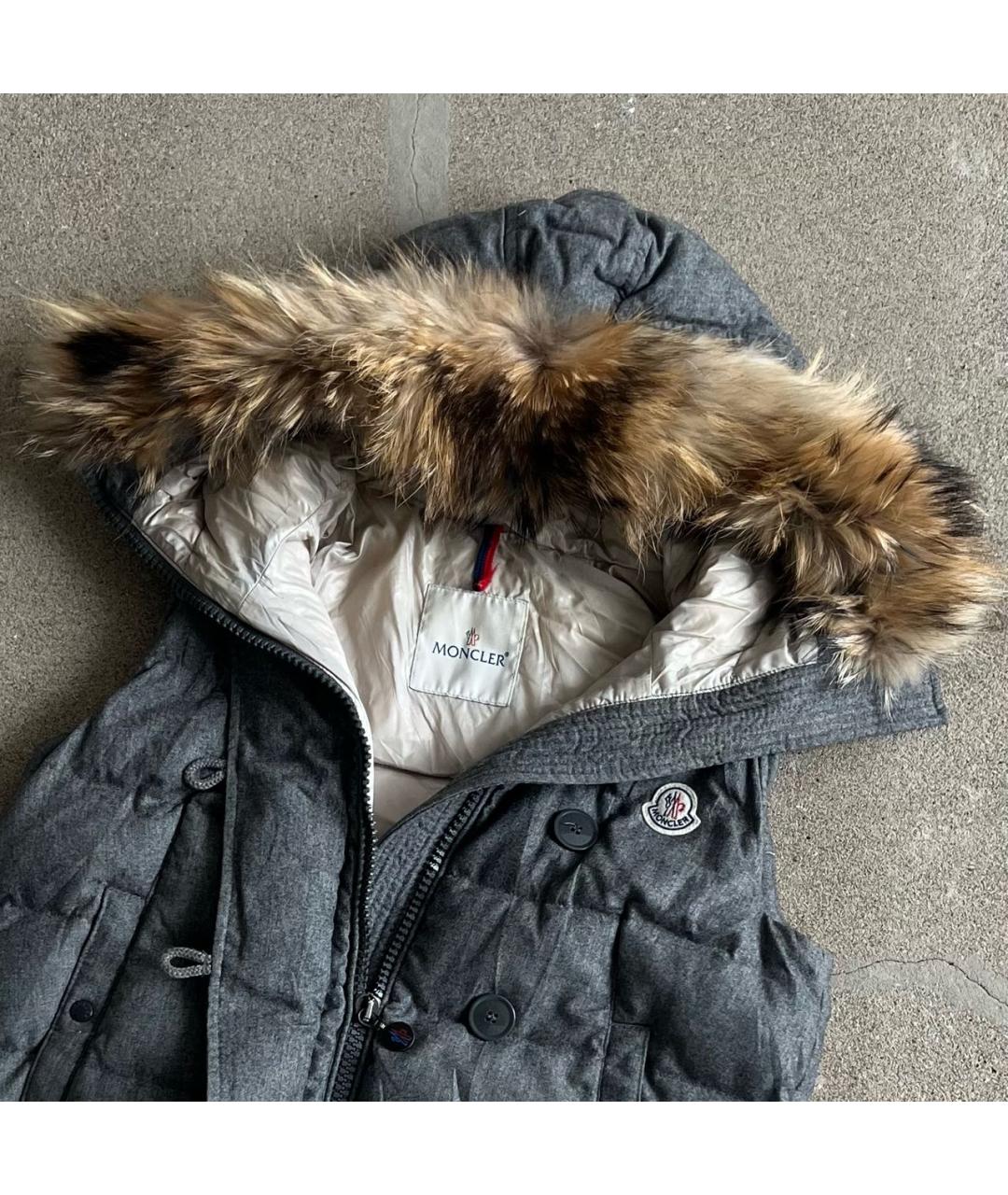 MONCLER Серый шерстяной жилет, фото 4