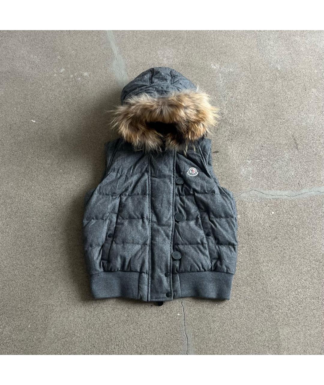 MONCLER Серый шерстяной жилет, фото 2