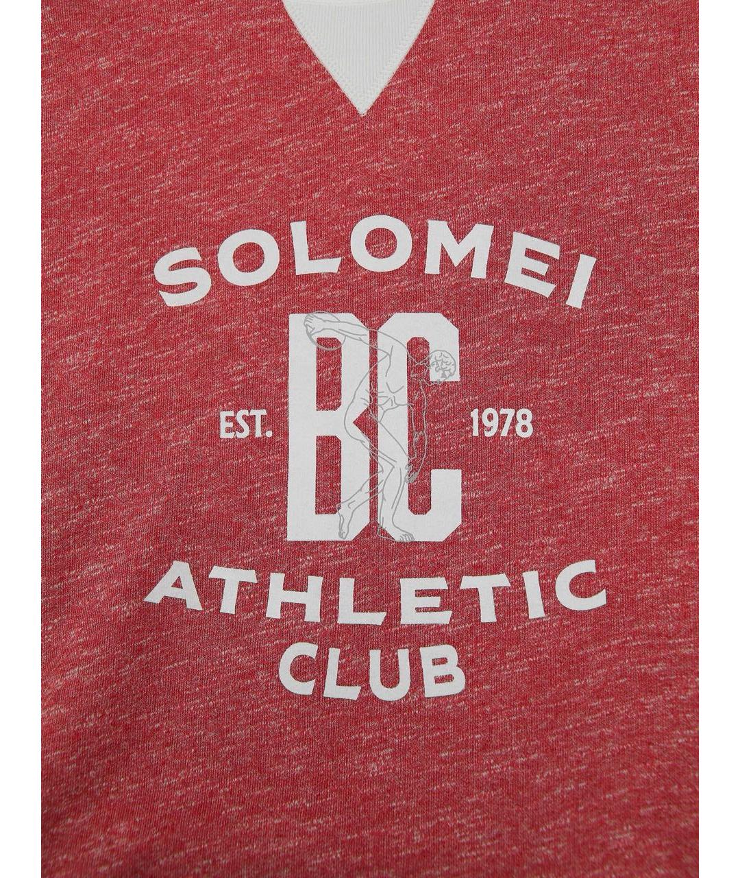 BRUNELLO CUCINELLI Красная хлопковая футболка, фото 3