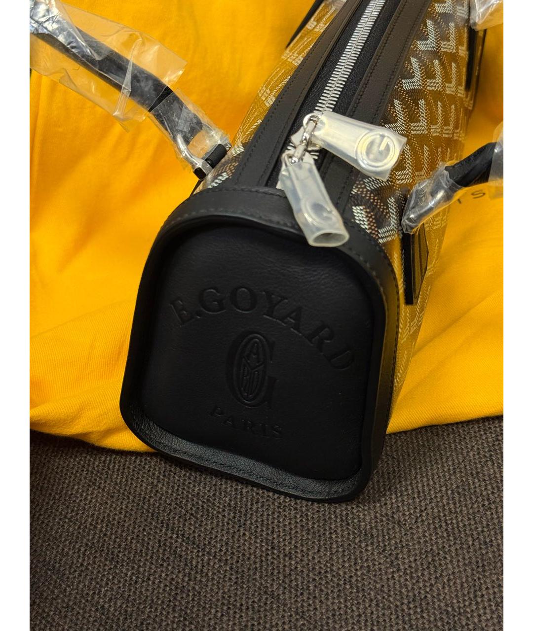 GOYARD Черная кожаная сумка через плечо, фото 6