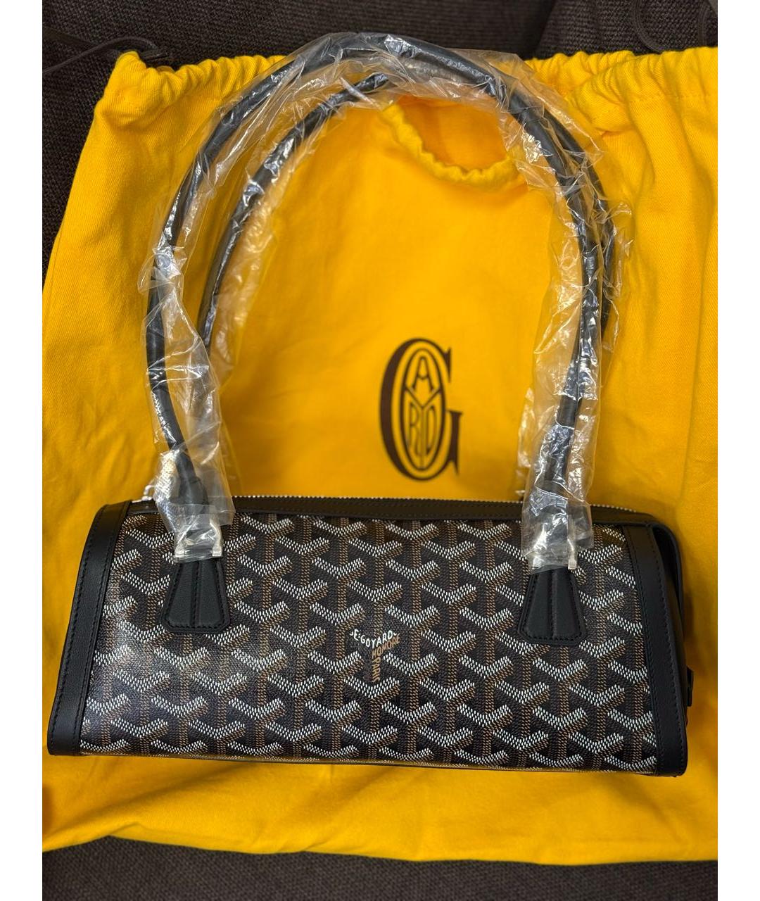 GOYARD Черная кожаная сумка через плечо, фото 3